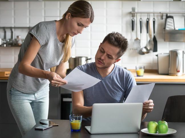 A couple who are stressed about their mortgage and bills. Picture: iStock.