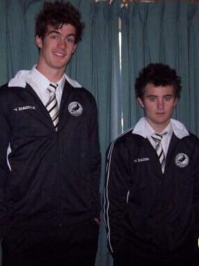 Scott Lycett and Sam Gray in their junior days with Port Adelaide Magpies.