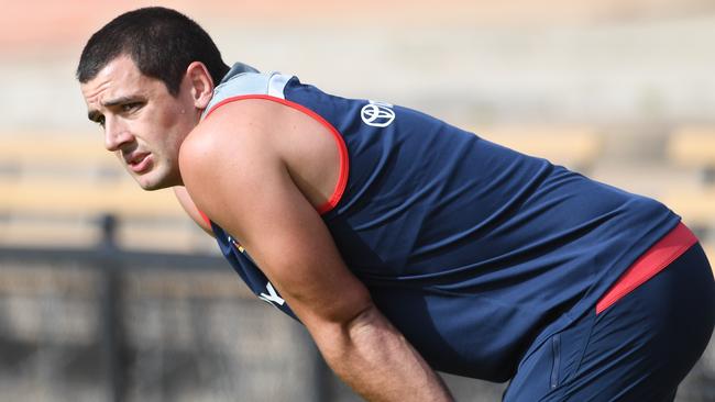 Taylor Walker at Adelaide Crows training at Thebarton Oval.