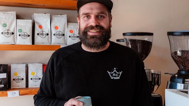 Supplied Editorial Luke Dudley of Sixpence Coffee in Bright, Victoria.