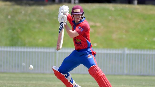 Toombul batsman Nick McGill Premier First grade cricket between University of Queensland and Toombul. Saturday September 18, 2021. Picture, John Gass