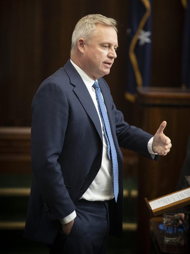 Tasmanian parliament, Premier Jeremy Rockliff. Picture: Chris Kidd