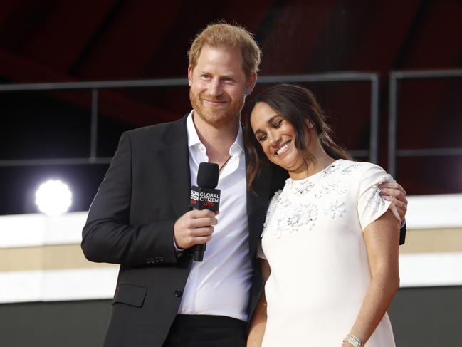 Prince Harry and Meghan in New York in September. Picture: Getty Images