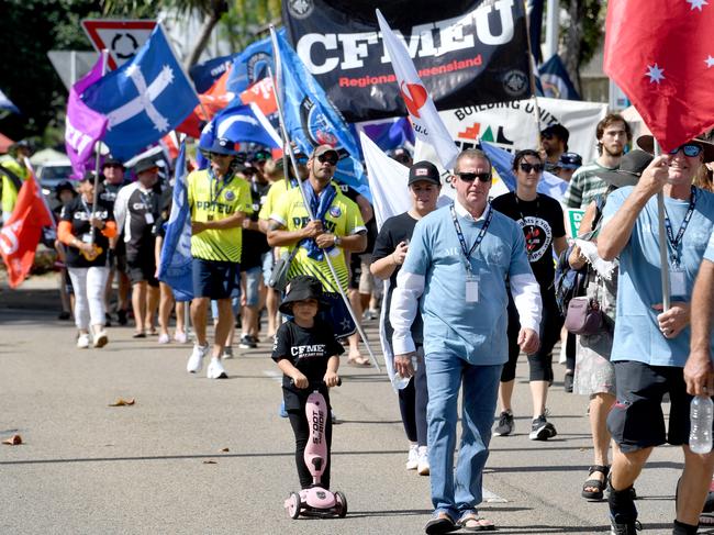 Townsville Labor Day March at Strand Park. Picture: Evan Morgan