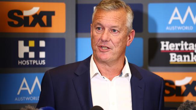 Gold Coast Suns chief executive Mark Evans said St Kilda coach Ross Lyon’s comments were ‘offensive’. Picture: Chris Hyde/Getty Images