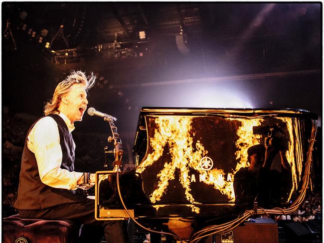 18/10/2023: British singer-songwriter Paul McCartney performing at the Adelaide Entertainment Centre, at the opening concert of his Got Back tour of Australia. Picture: MPL Communications