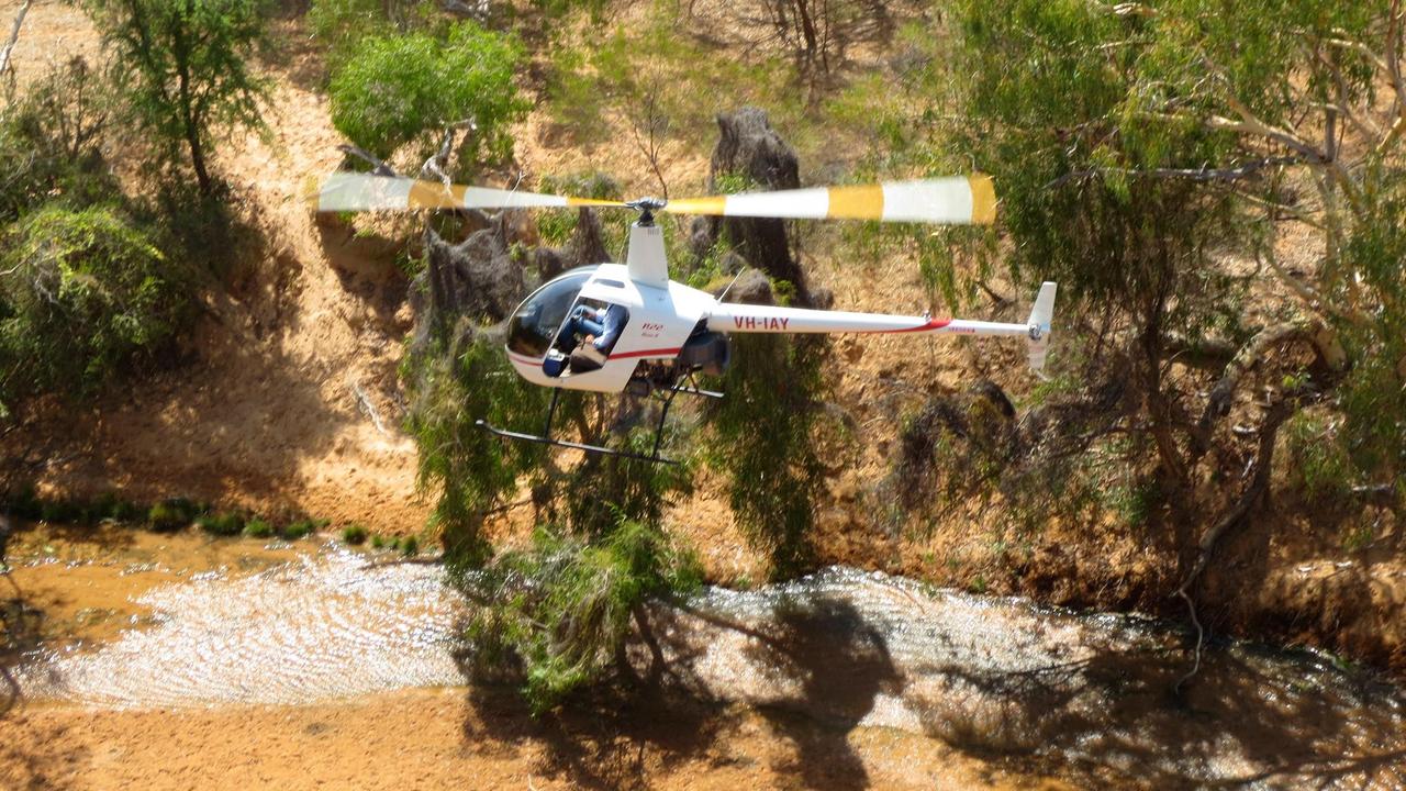 Pearl Coast Helicopter pilots Peter Ritter and Gavin U’Ren were killed when their helicopters collided shortly after takeoff near Mount Anderson Station. Picture: Pearl Coast Helicopters