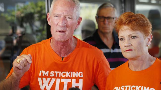 If ONP falls short this Saturday, look no further than Pauline Hanson and Steve Dickson’s indiscipline. Picture: Lachie Millard