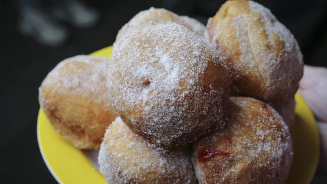 The famous hot jam doughnuts from Dandee Donuts. Picture: Wayne Taylor