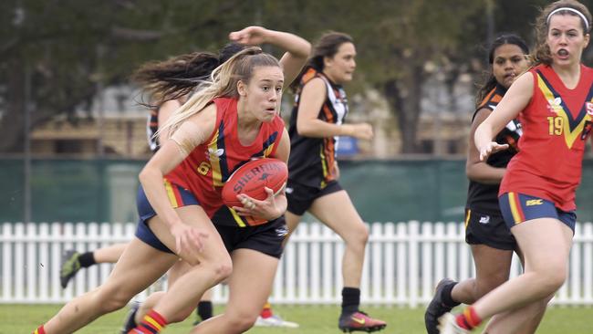 Hannah Munyard in action for SA against the NT earlier this year. Picture: Dean Martin