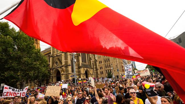 Last year’s rally turnout eclipsed that of official Australia Day celebrations. Picture: Chris Hopkins/Getty Images