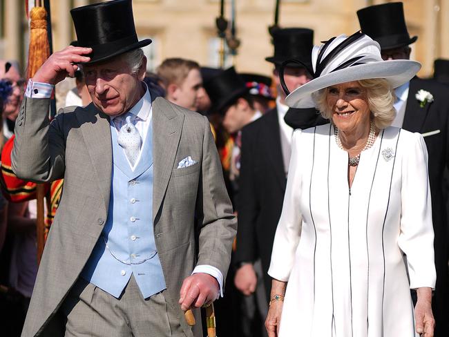 King Charles and Queen Camilla were hosting a garden party at Buckingham Palace, just two miles away, at the same time. Picture: Jordan Pettitt/Pool/AFP