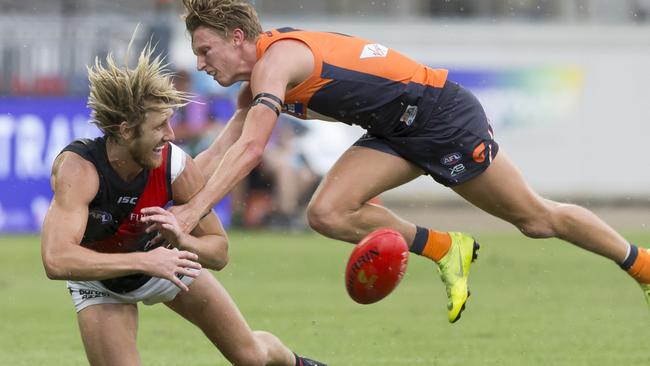 Dyson Heppell playing on a wing raised some eyebrows. Picture: AAP