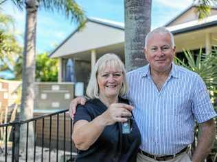 Alasdair Ward and Hazel Harries-Jones who are selling their home at 15 Muldoon Court, Eimeo. Picture: Navarone Farrell