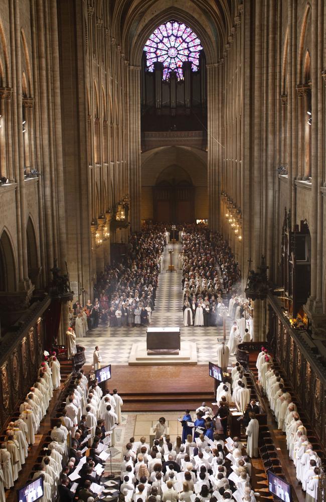 Notre Dame Cathedral nave, Paris, France, Europe. Picture: Alamy