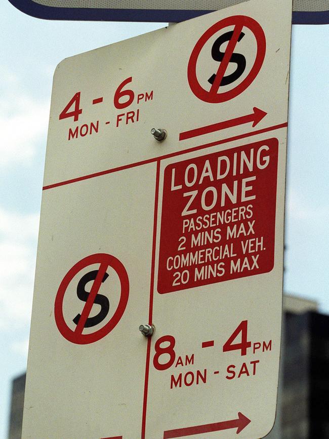 File photo of a loading zone, which landed the sovereign citizen in hot water.