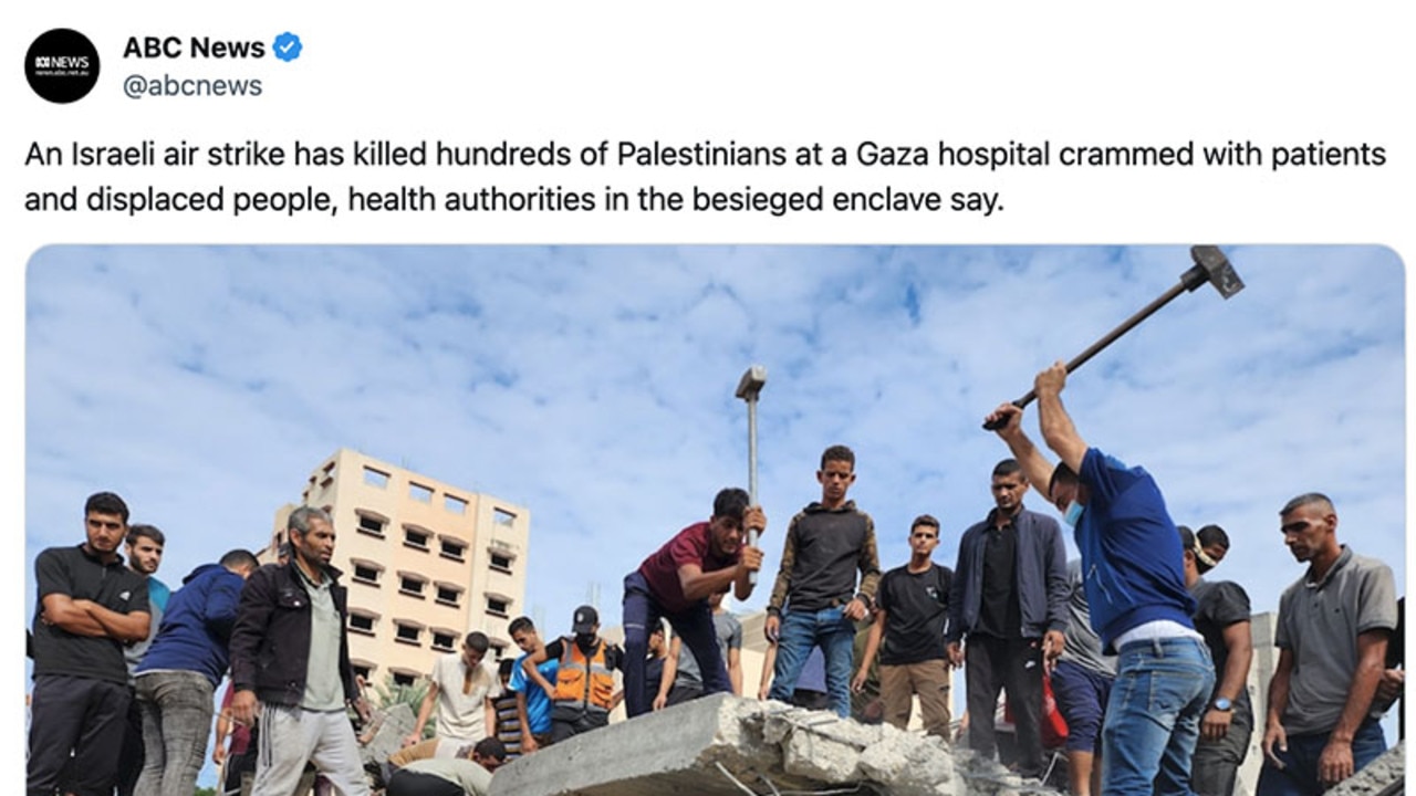 ABC Fails To Apologise For Incorrectly Blaming Israel For Gaza Hospital ...