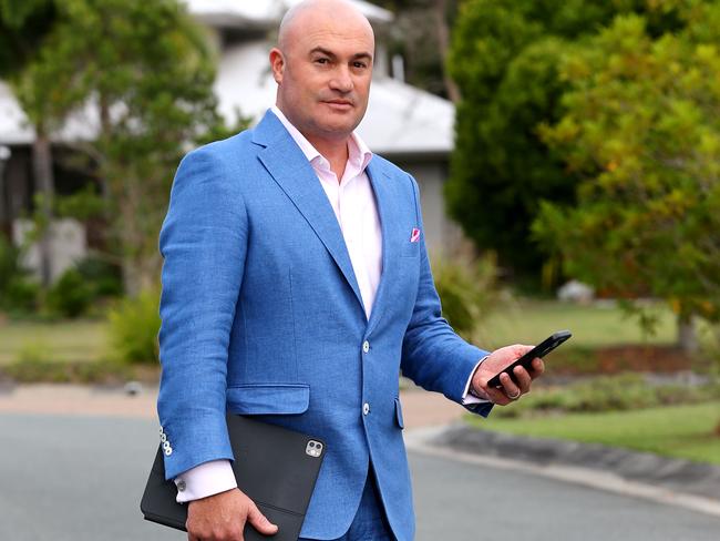 Future Brisbane - Trent Pool has embraced the wearing of suit shorts to work and to the races. Picture David Clark