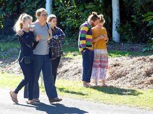 URBAN FOOD STREET CLEARED: Buderim fruit trees destroyed on one of the Sunshine Coast's most iconic streets, outraging residents, (foreground) Zoe Kamarainos and Lisa Edward. Picture: Patrick Woods