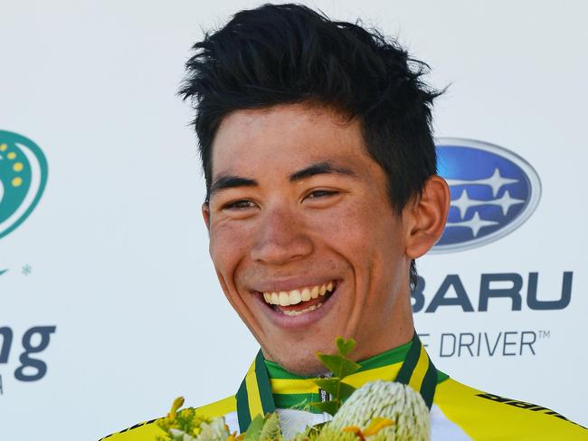 11.01.2014 Pic: Ian Wilson Str: Manuela Cifra Road National cycling championships at Buninyong Caleb Ewan takes out another win in the U23 Road race