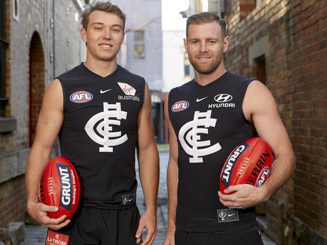 Patrick Cripps will welcome back his new co-captain Sam Docherty from injury after he missed the entire 2018 season.