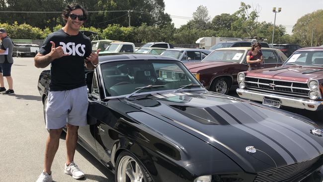 Johnathan Thurston with his new extremely rare Mustang.