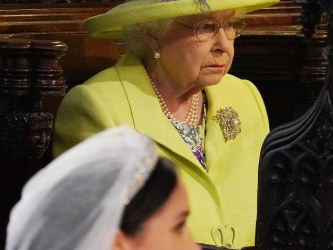 We are not amused .... Twitter fired up when it appeared Meghan Markle failed to curtsy to the queen.