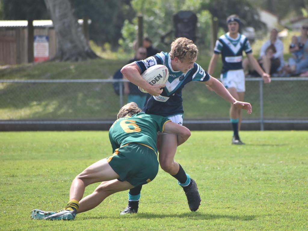 Xavier Kerrisk in the Mercy College v St Brendan's Cowboys Challenge grand final in Mackay, September 1, 2021. Picture: Matthew Forrest