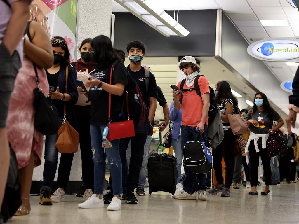 Travellers make their way through Miami International Airport. Picture: Joe Raedle/Getty Images/AFP