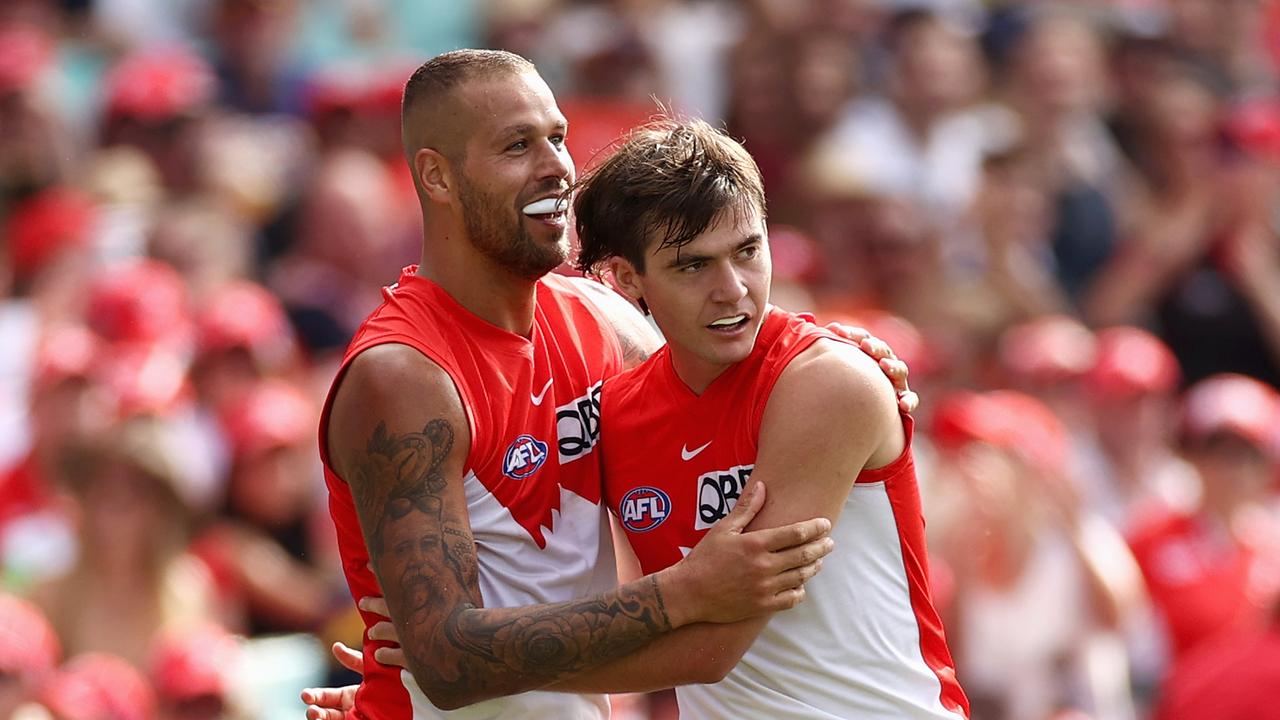 Lance Franklin and Logan McDonald formed a strong combination inside 50.