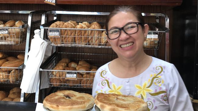 Hang Phan at Pendle Way Bakery which reopened shortly after the government’s rules for southwest Sydney residents were relaxed.