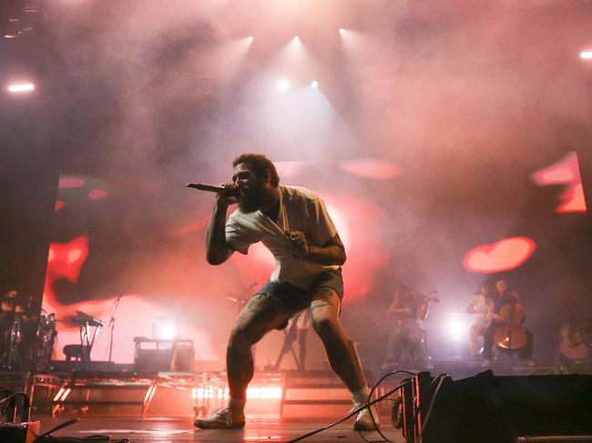 Post Malone performs at the RNA Showgrounds. Photo - Stephen Archer