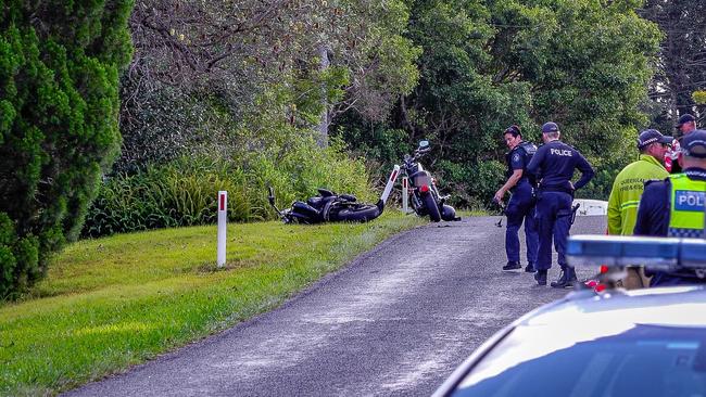 Emergency services rushed to a serious motorbike crash at Witta on May 21, 2025. Picture: Contributed