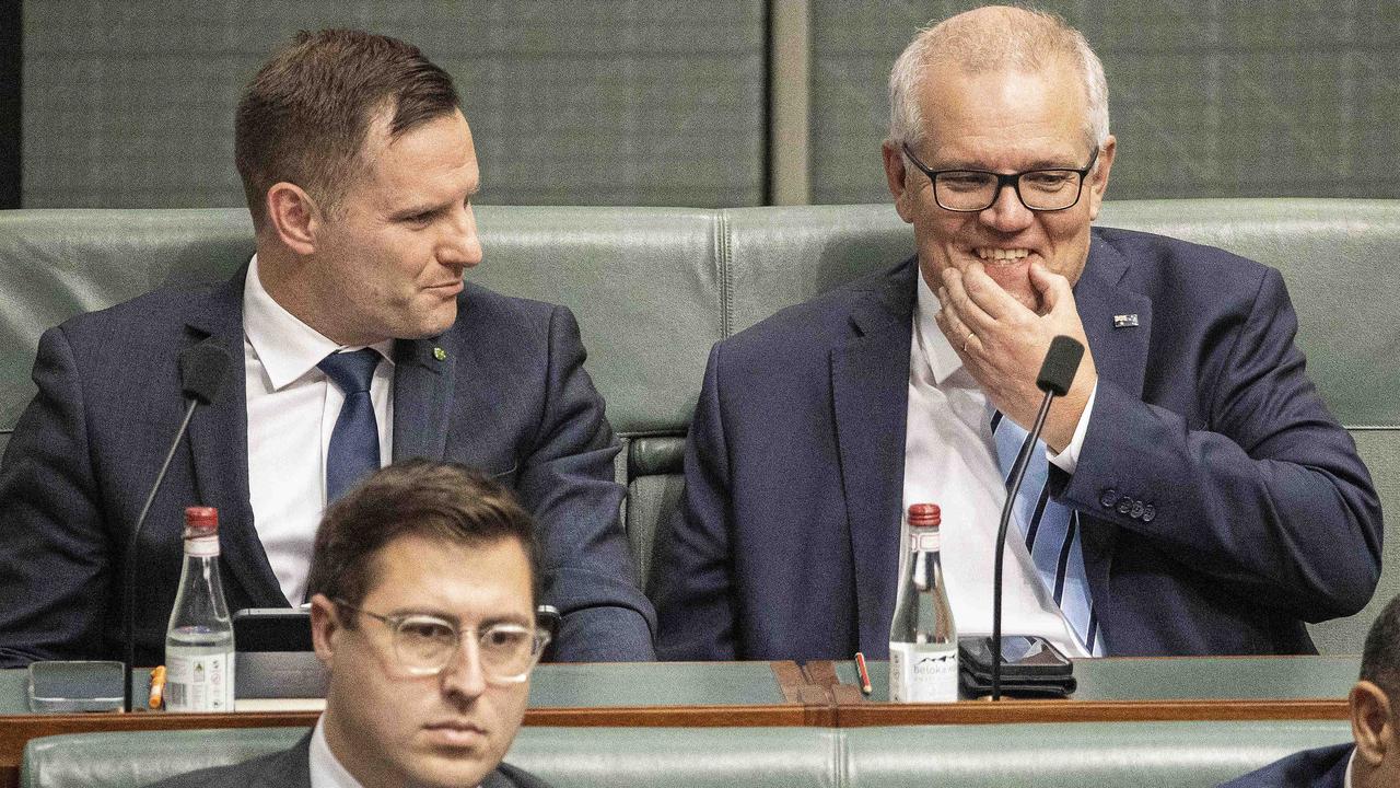 Former prime minister Scott Morrison during Question Time in Canberra earlier this month. Picture: NCA NewsWire / Gary Ramage