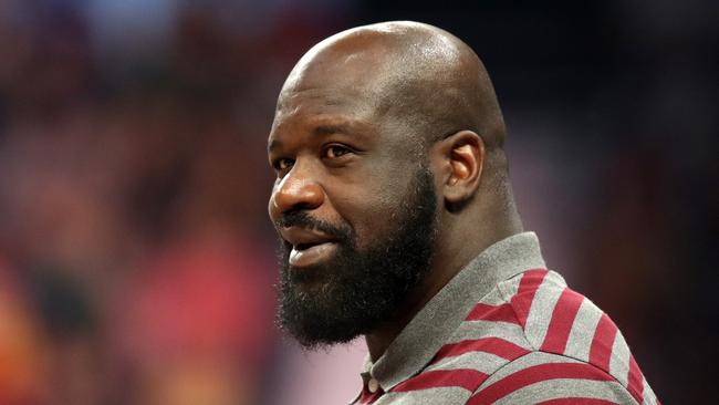 ABU DHABI, UNITED ARAB EMIRATES - OCTOBER 08: Shaquille O'Neal attends the second pre-season NBA game between Atlanta Hawks and Milwaukee Bucks at Etihad Arena on October 08, 2022 in Abu Dhabi, United Arab Emirates. (Photo by Francois Nel/Getty Images)