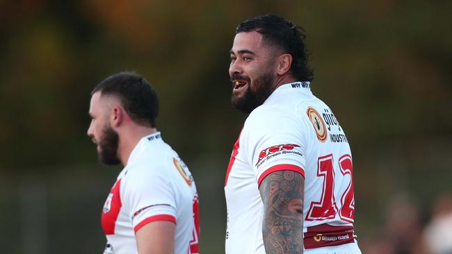 Woy Woy’s Andrew Fifita in action against Kincumber. Picture: Sue Graham