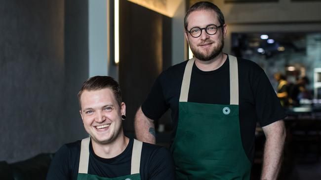 Joeri Timmermans and Clayton Wells, head chefs at Blackwattle in Singapore.