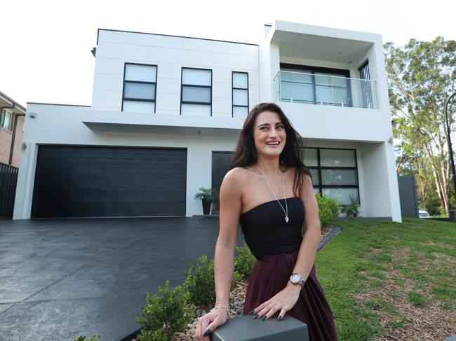 2/3/20: Katherine Valderrama at her home at Riverstone. Katherine and her husband are selling their huge home in the outer Sydney suburb of Riverstone. The plan is to downsize from their six bedroom, fully-renovated home into  something smaller and closer to the city. John Feder/The Australian.