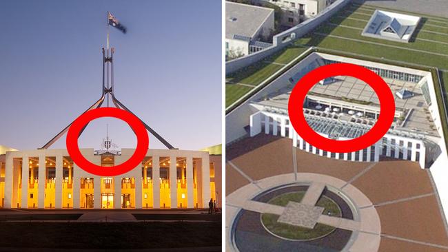 More than $500,000 has been spent fixing leaky pot plants in Parliament House's "secret garden", located outside the level two VIP dining room. Pictures: File