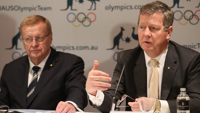 AOC president John Coates and new chief Matt Carroll. Picture: James Croucher