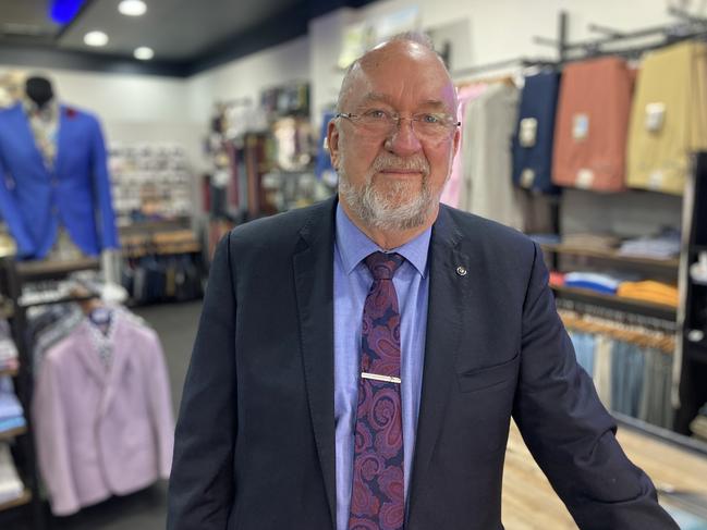 Harry's For Menswear Dubbo owner Peter Sutton. Picture: Ryan Young