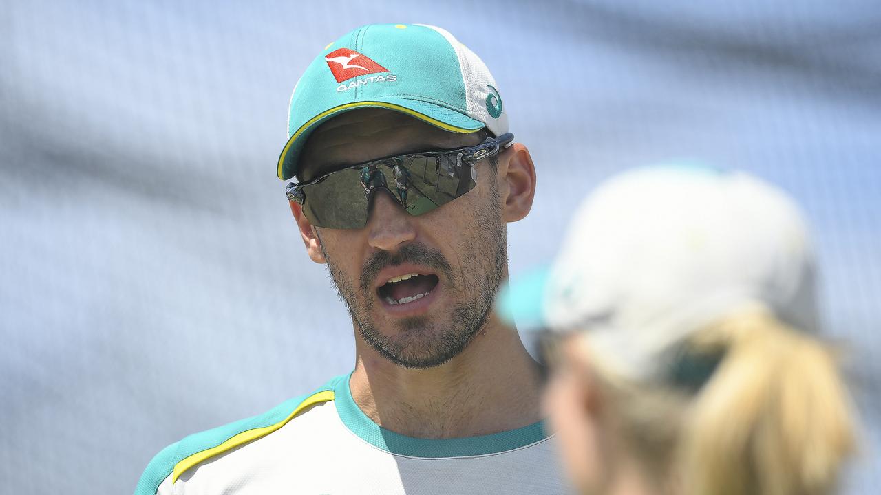 Mitchell Starc has been with the Australian women’s cricket team during their series against India. Photo: Getty Images