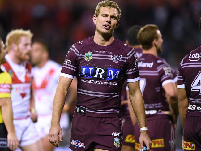 Tom Trbojevic faces a long afternoon at the foot of the mountains. Picture: AAP