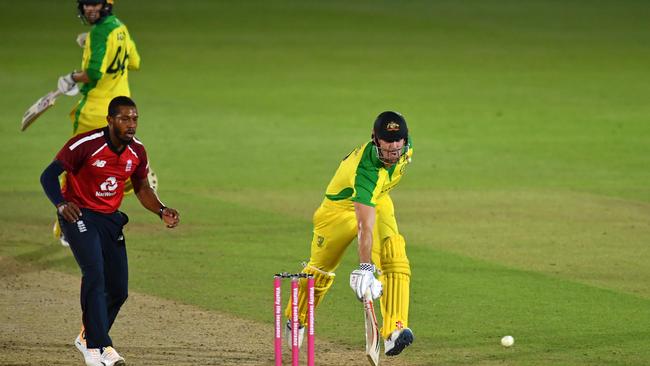 Marsh was nearly run out going for the winning run.