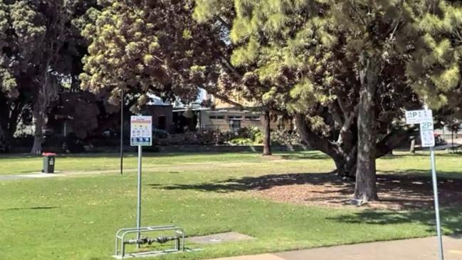 Newcastle's Civic Park, where a woman was allegedly sexually assaulted in May 2012. A DNA swab from a bite mark on her neck has led to the arrest of a man. Picture: Google Maps.