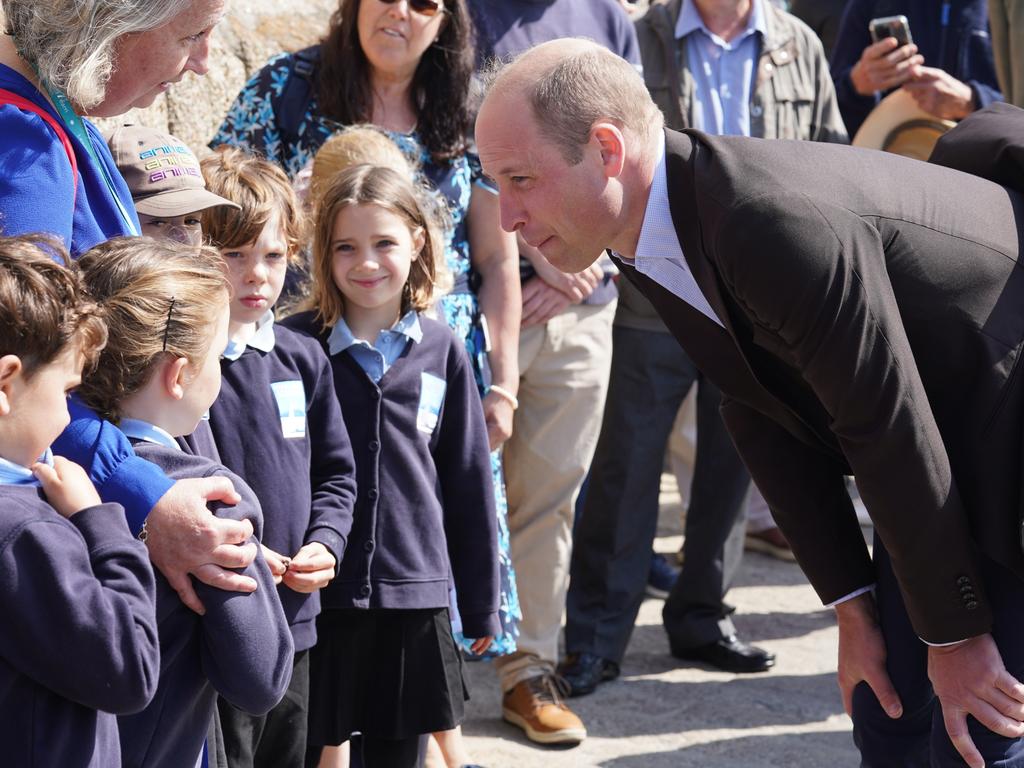 The Prince of Wales met some young fans. Picture: Getty Images