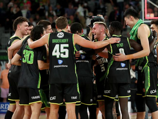 SE Melbourne Phoenix have now won four straight games to move up the NBL ladder. Picture: Kelly Defina/Getty Images