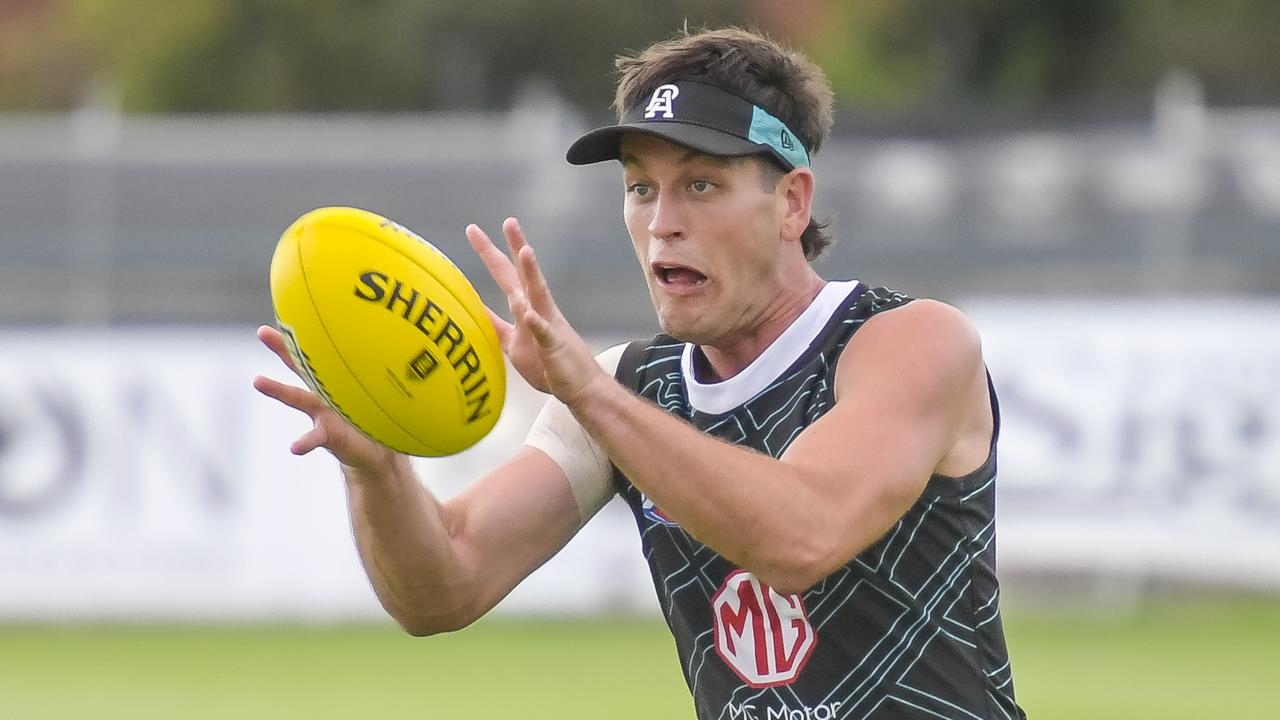 Zak Butters in action at Port training. Picture: Roy VanDerVegt