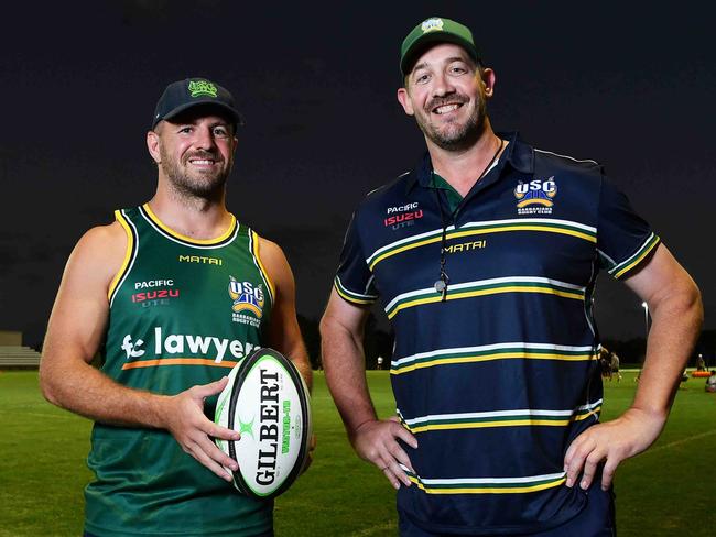 USC Barbadian A-grade captain Luke Kimber and head coach Brad Tronc. Picture: Patrick Woods.