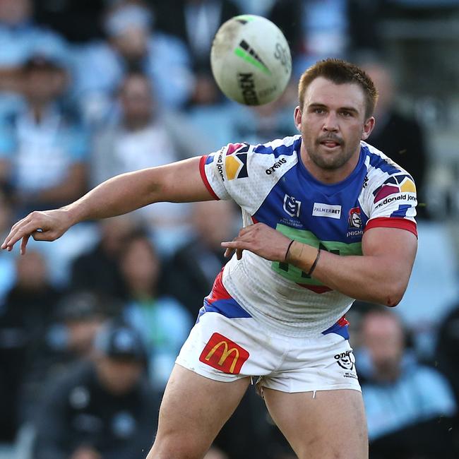 Brodie Jones of the Knights. Picture: Jason McCawley/Getty Images